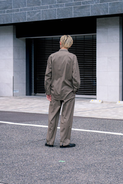 OVERSHIRT WITH NOTCHED LAPEL IN WOOL TROPICAL