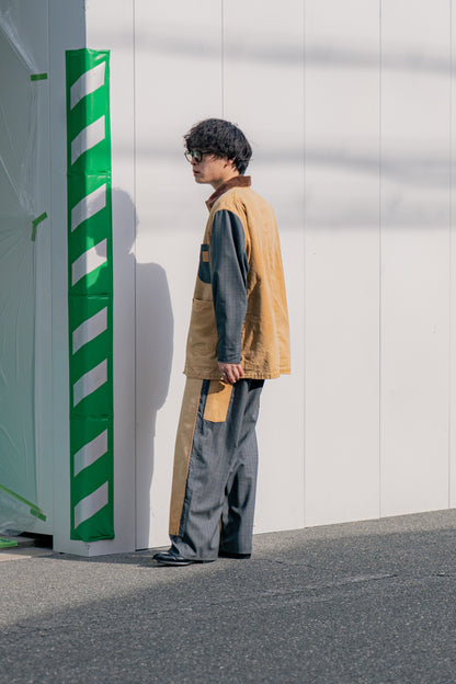 Vintage-effect work pants