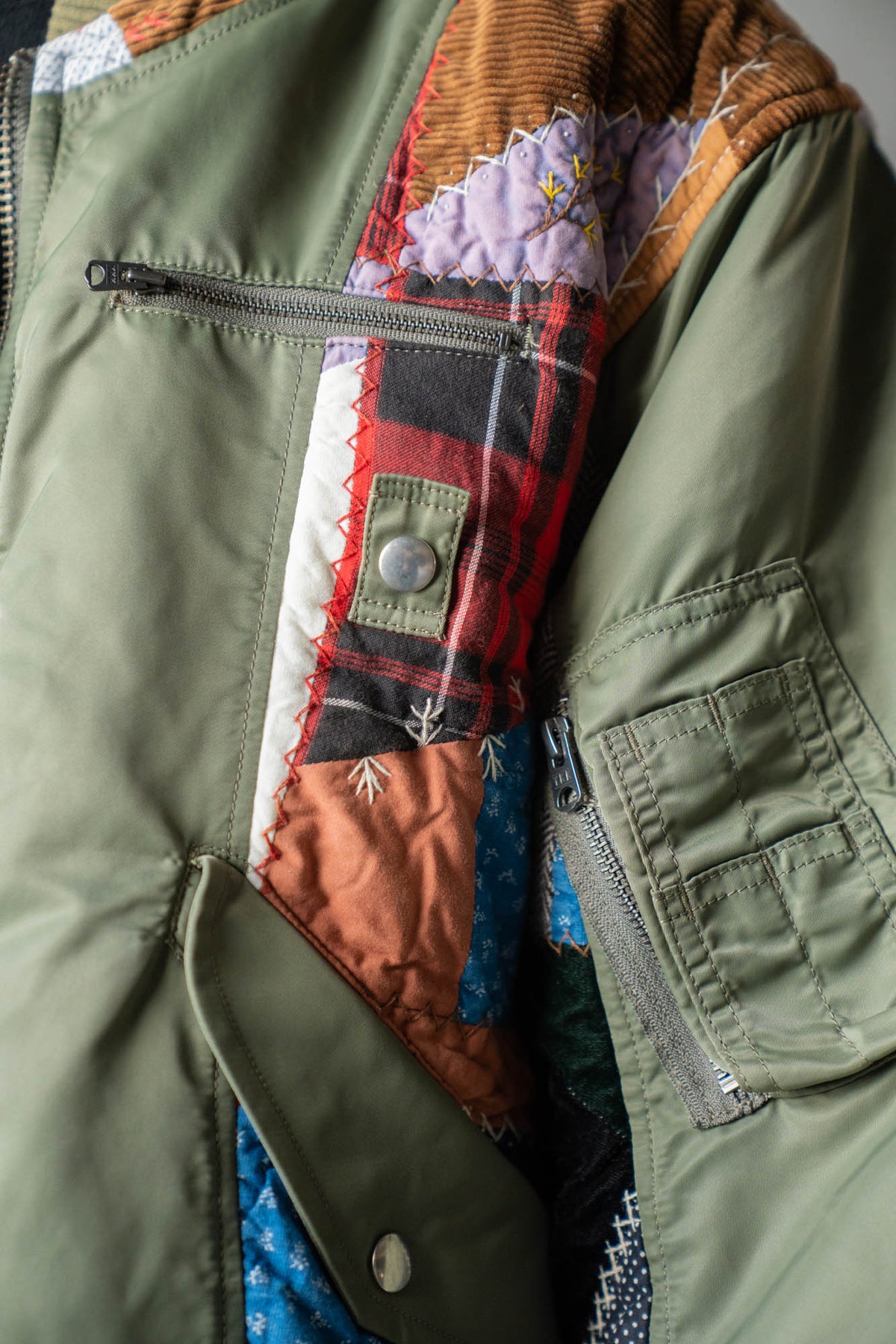 Quilt bomber jacket
