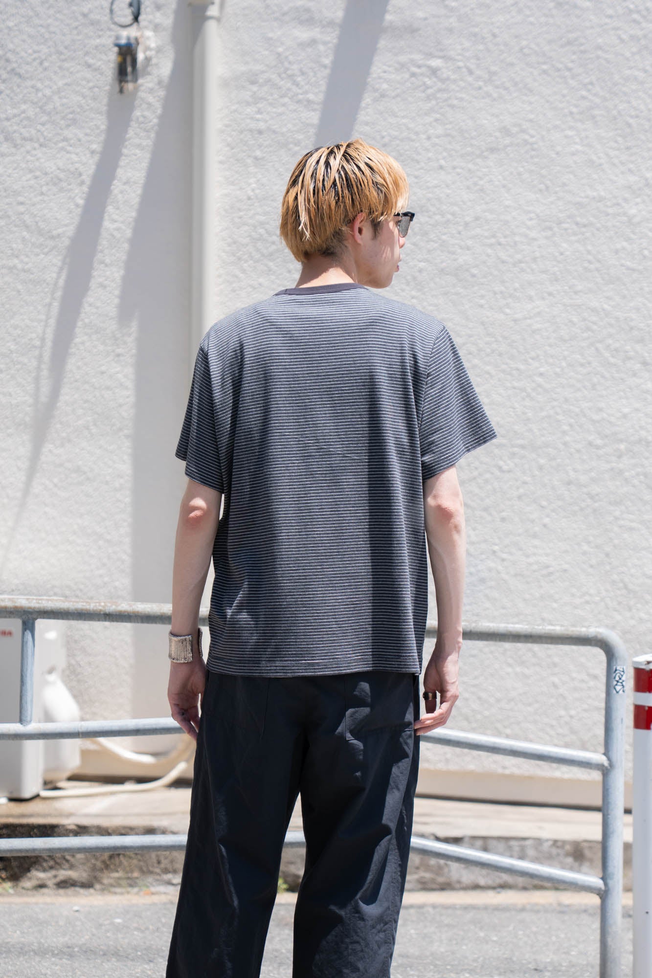 Hand-Embroidered Stripe T-Shirt