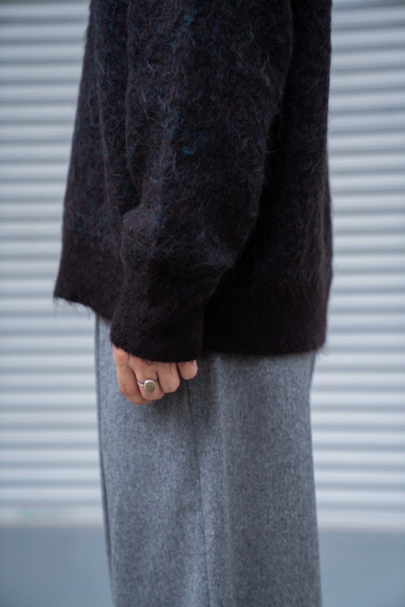 KID MOHAIR MIX JACQUARD KNIT LS(ST.1305)