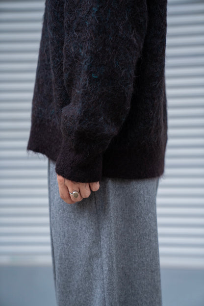 KID MOHAIR MIX JACQUARD KNIT LS(ST.1305)