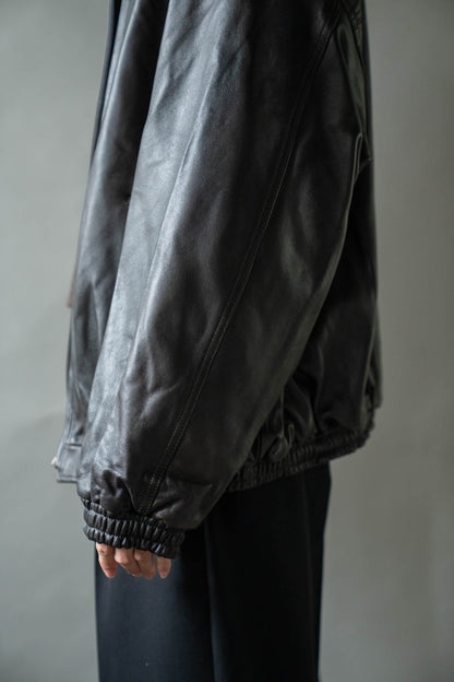 SHEEP LEATHER STAND COLLAR JACKET(ST.1553)