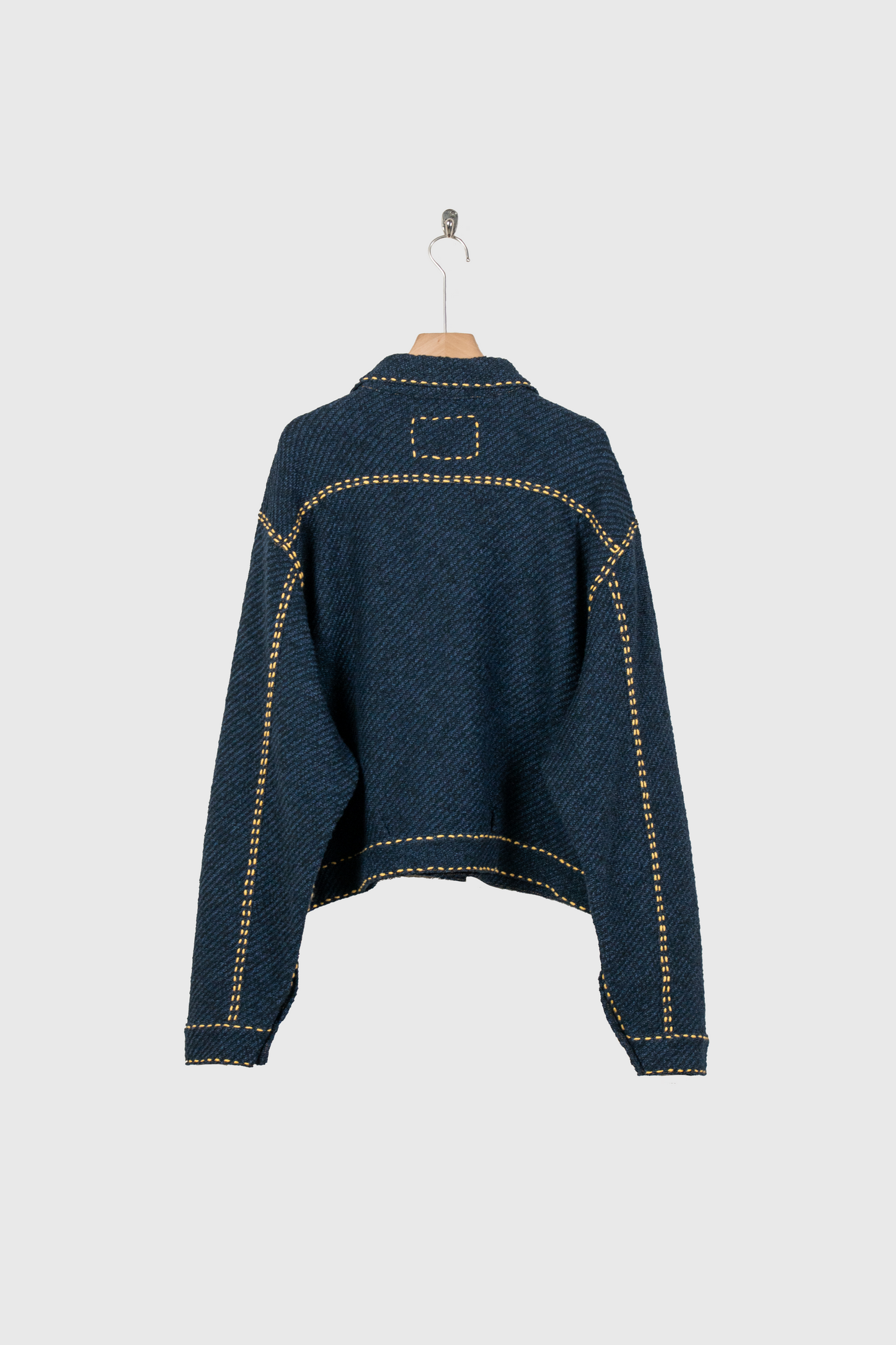 Hand Stitched Rigid Denim Knit Jacket