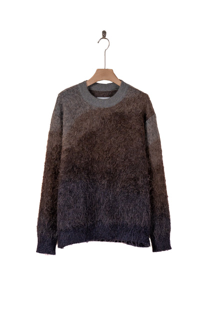 GRADATION MOHAIR KNIT LS