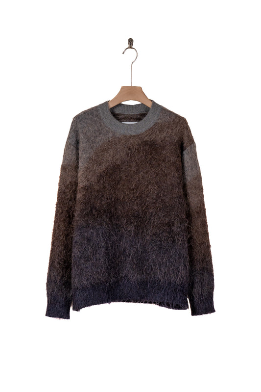 GRADATION MOHAIR KNIT LS