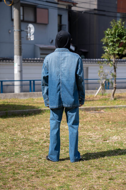 Hand-Embroidered Denim Coverall