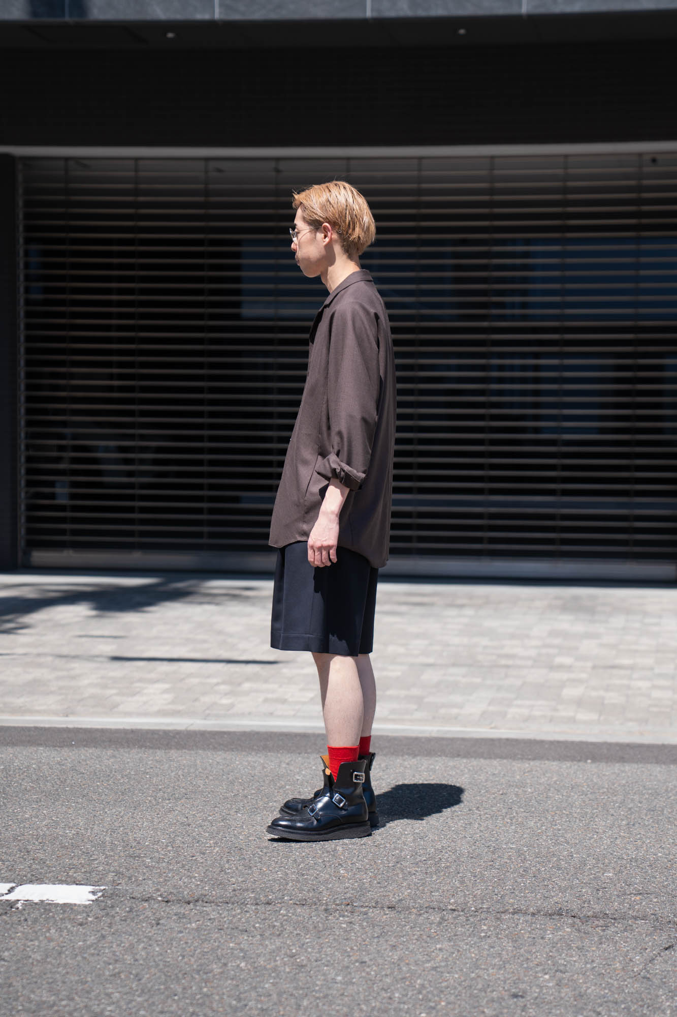 WOOL KERSEY WIDE EASY SHORT TROUSERS(ST.1436)