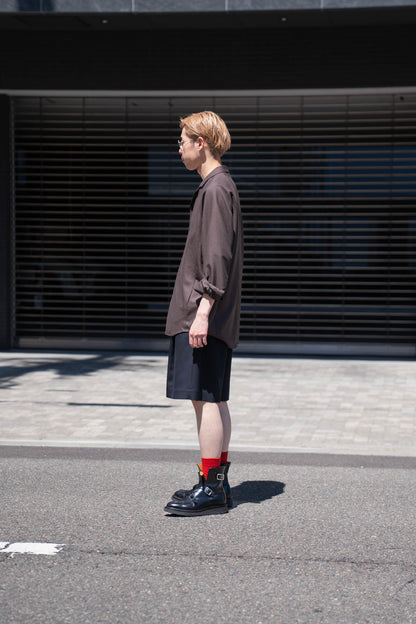 WOOL KERSEY WIDE EASY SHORT TROUSERS(ST.1436)