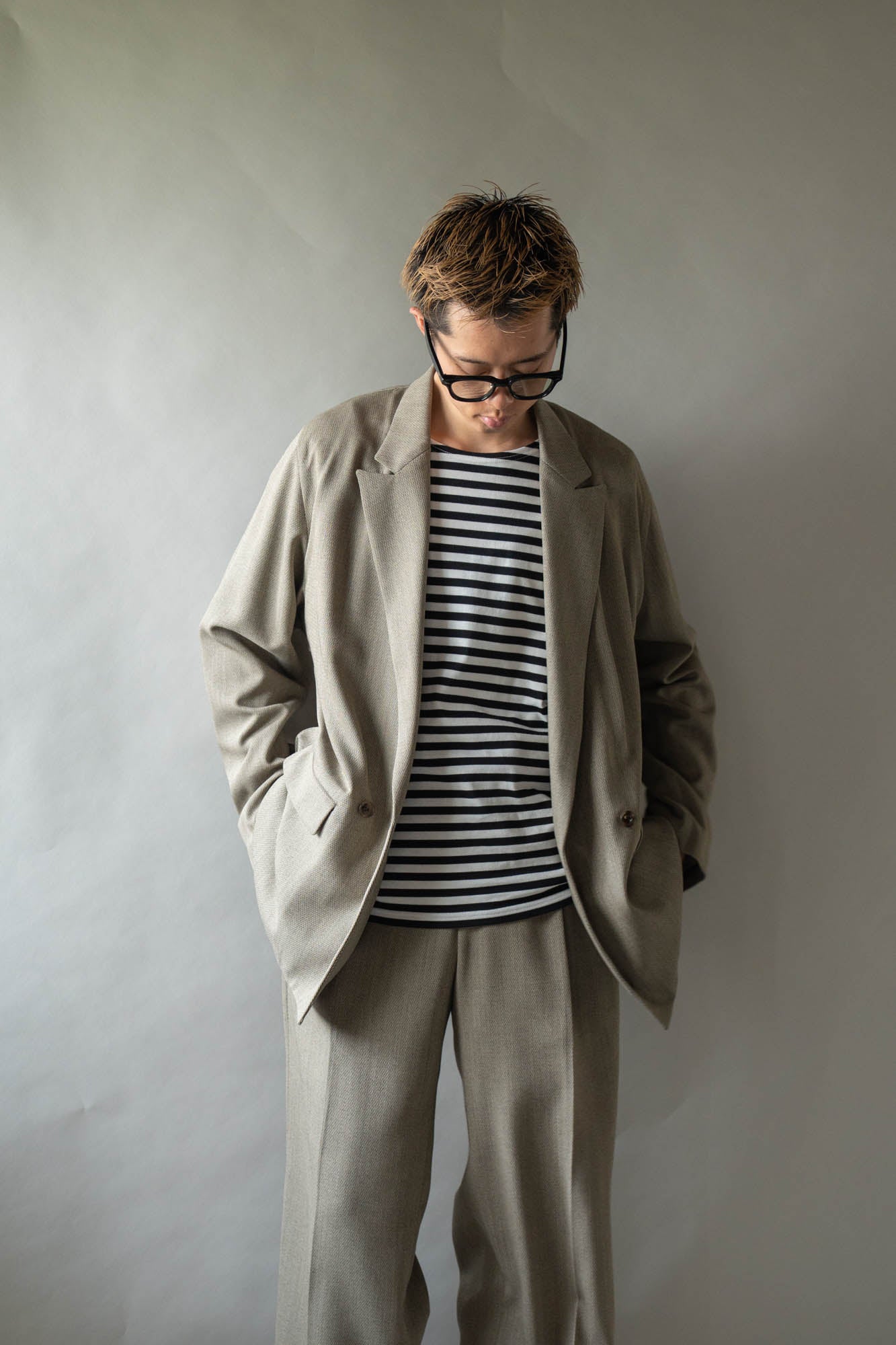 DOUBLE-BREASTED RELAX SHOULDER JACKET