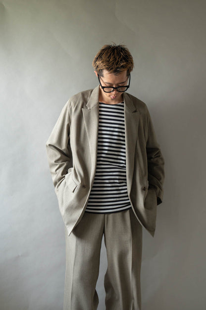 DOUBLE-BREASTED RELAX SHOULDER JACKET