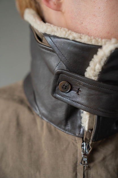 DETATCHABLE COLLAR RESIN-FINISH COTTON JACKET(ST.1576)