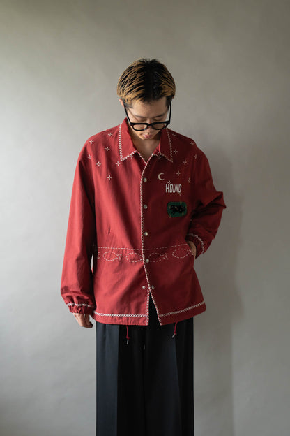 Cross-stitch coach jacket