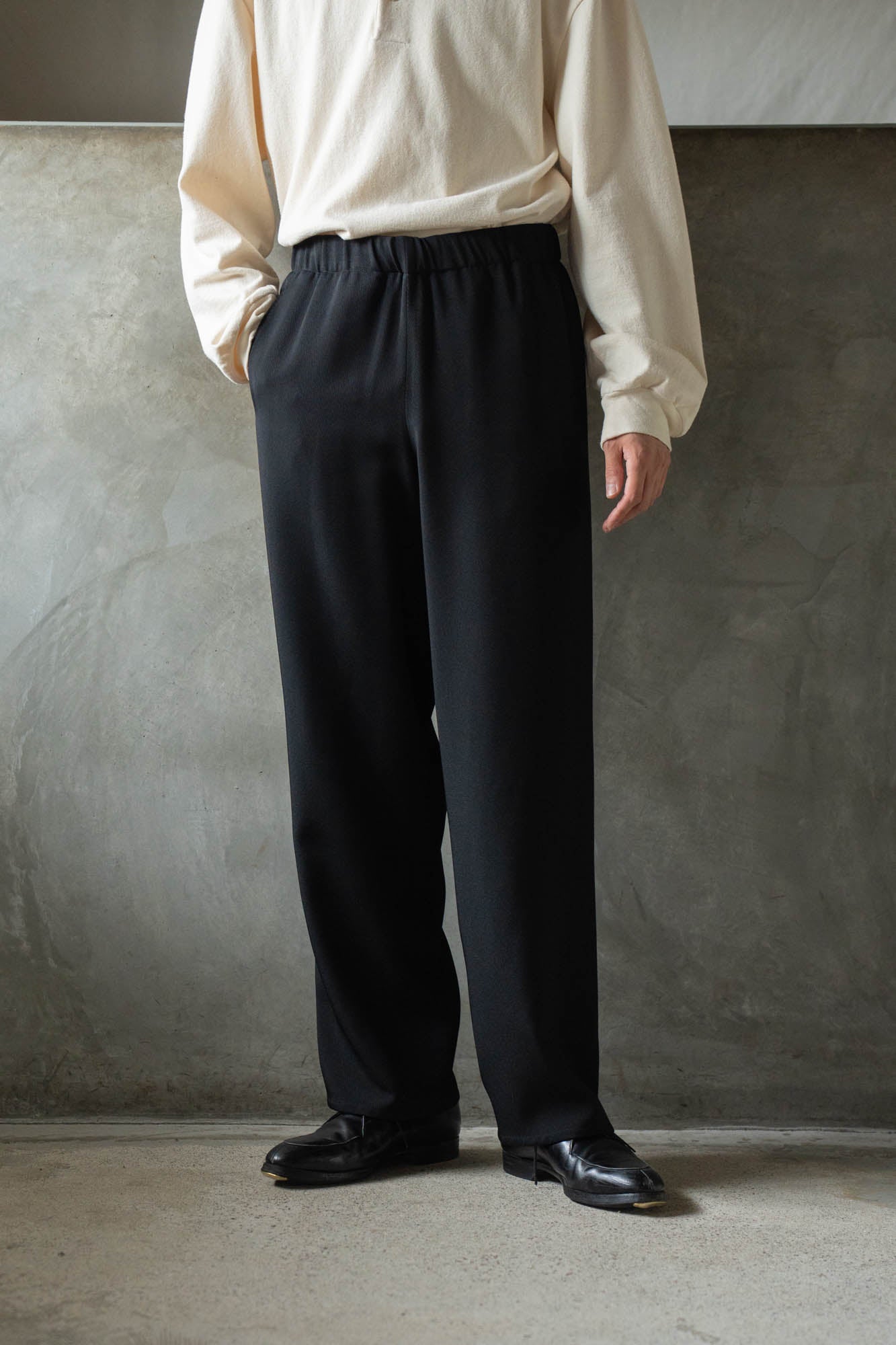 Drawstring Trouser in Rayon Tricotine