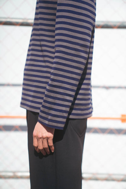 sign別注 Hand-Embroidered Stripe Long Sleeve T-Shirt