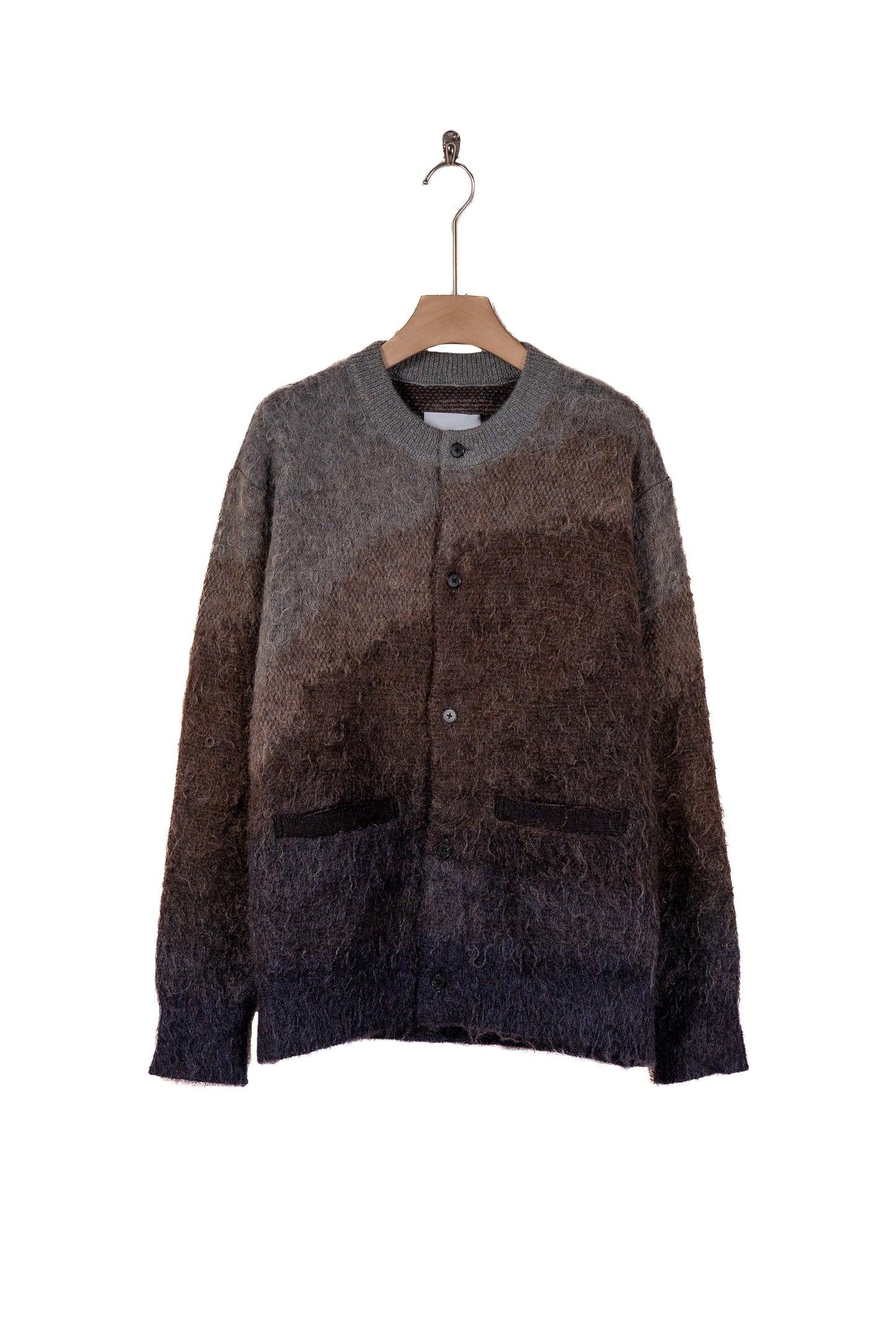 GRADATION MOHAIR KNIT CARDIGAN