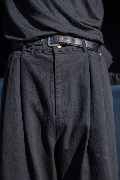 TWO TUCKS BUGGY PANTS