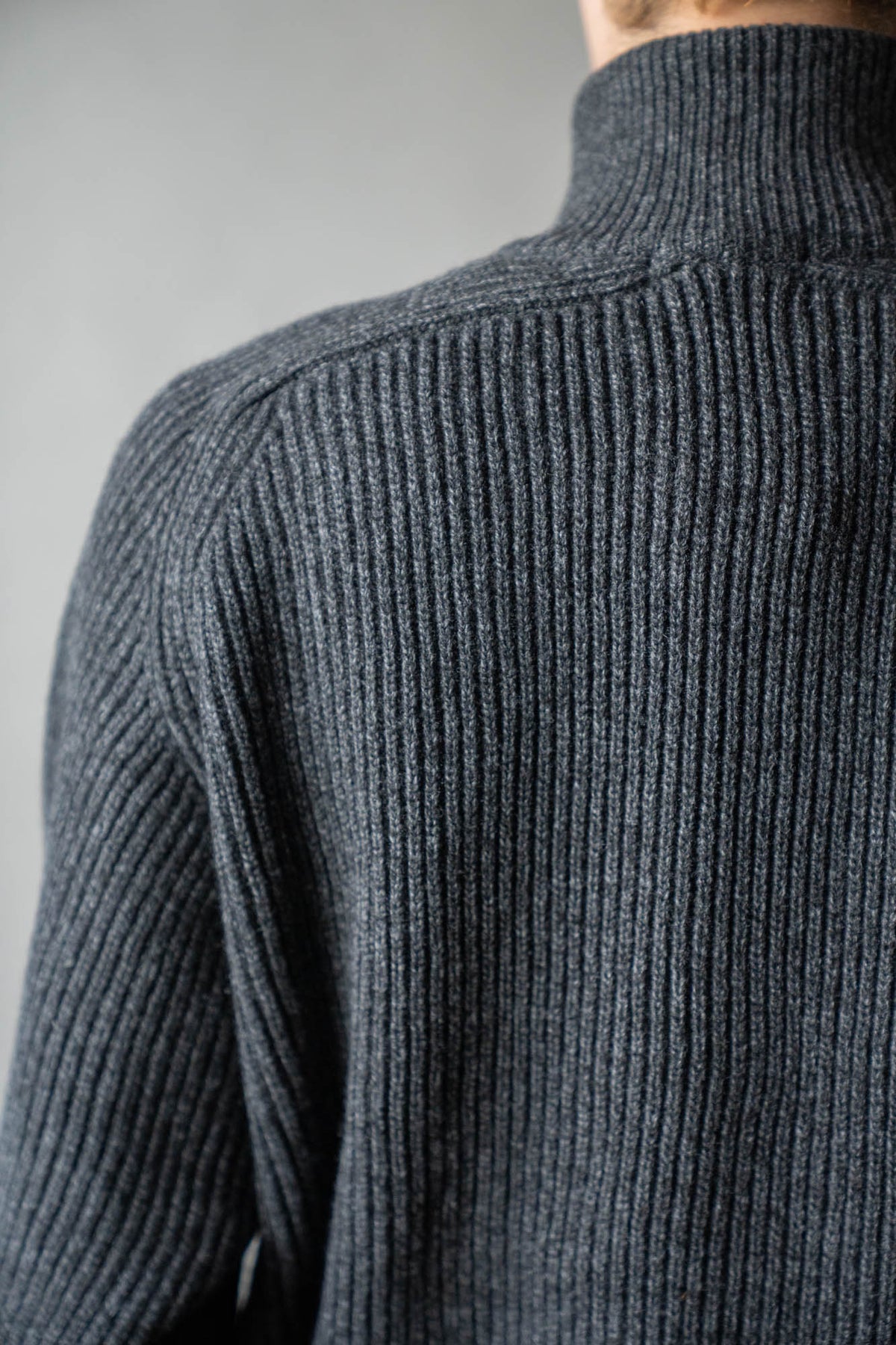HALF ZIP RIBBED JUMPER