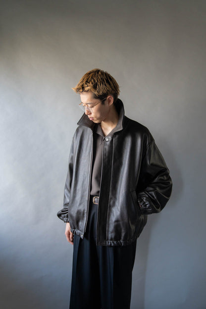 SHEEP LEATHER ZIP SHORT JACKET(ST.1555)