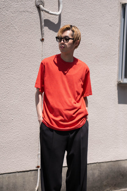 GARMENT DYED BORDER T-SHIRT