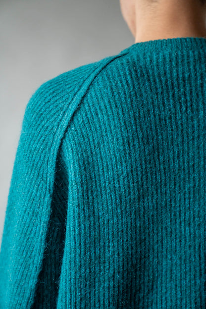 CREW-NECK KNIT CARDIGAN