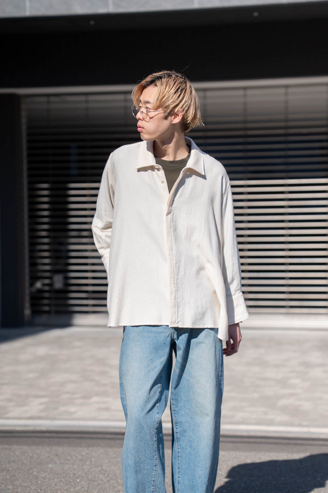 Draped Shirt-Jacket in KP