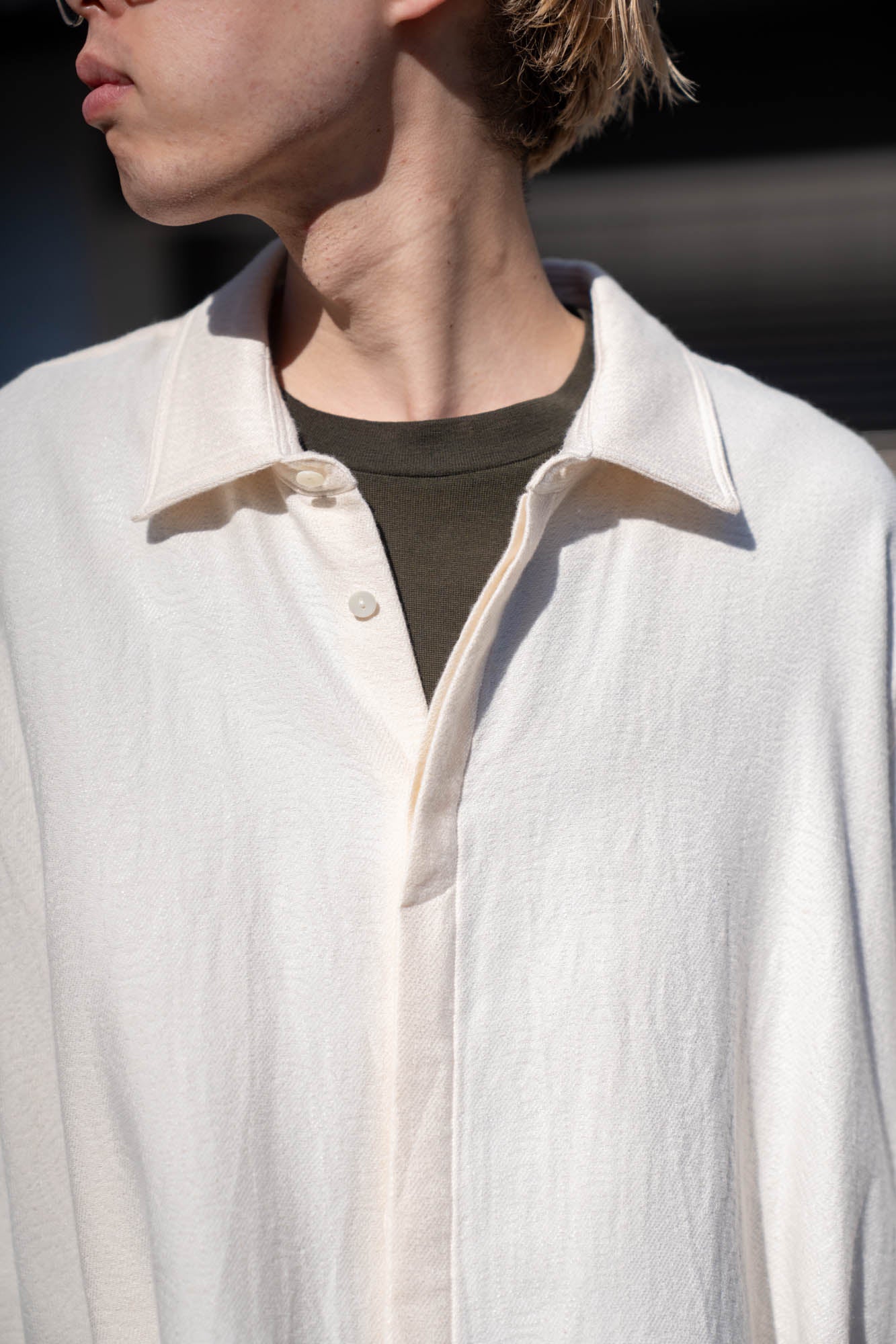 Draped Shirt-Jacket in KP