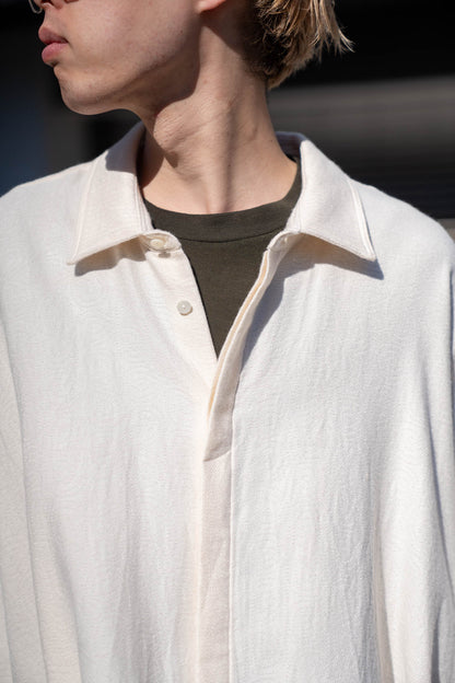 Draped Shirt-Jacket in KP