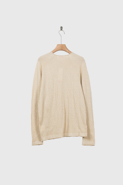 Carved Laceish Knit in Marcerized Cotton