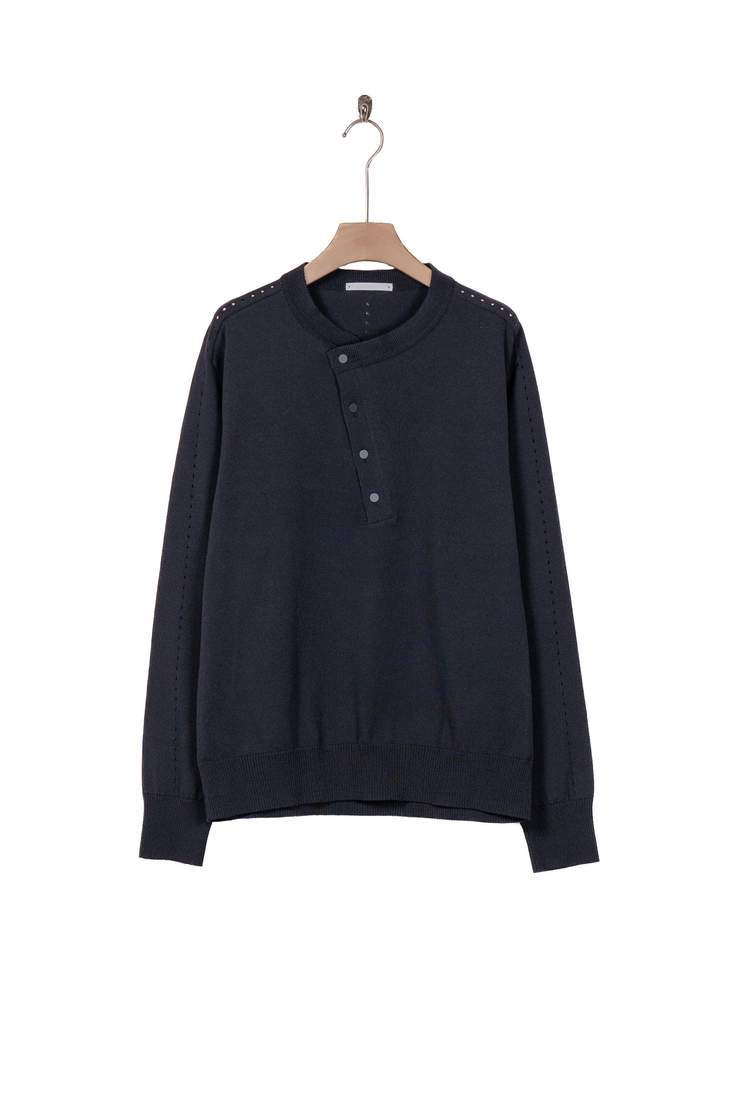 DIAGONAL OPEN KNIT PULLOVER