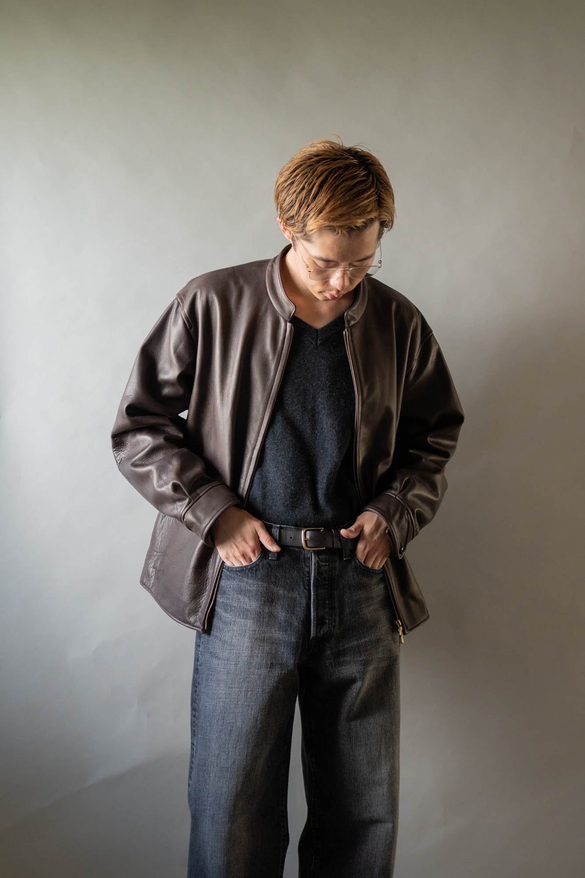Steer Leather Racer Jacket