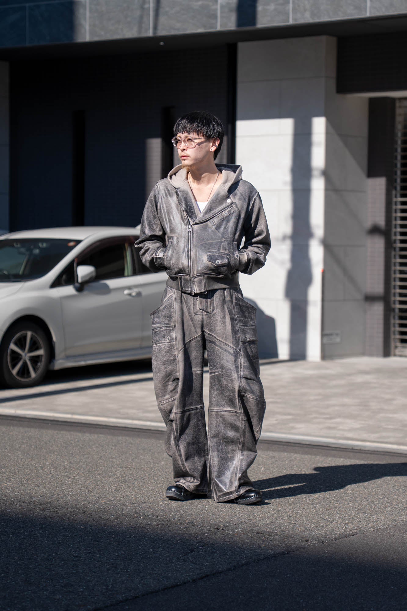 CRACKING COATED RIDERS PARKA .15