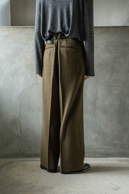 BRITISH TWEED LONG WIDE TROUSERS(ST.1605)