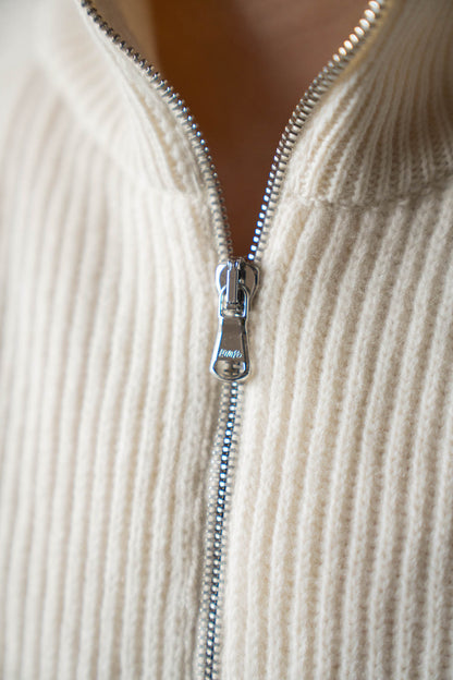 HALF ZIP RIBBED JUMPER