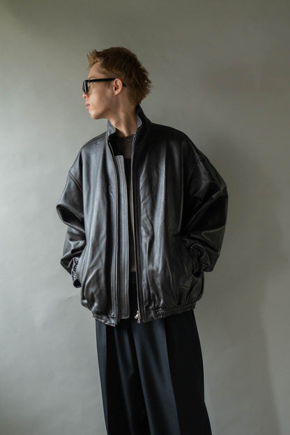 SHEEP LEATHER STAND COLLAR JACKET(ST.1553)