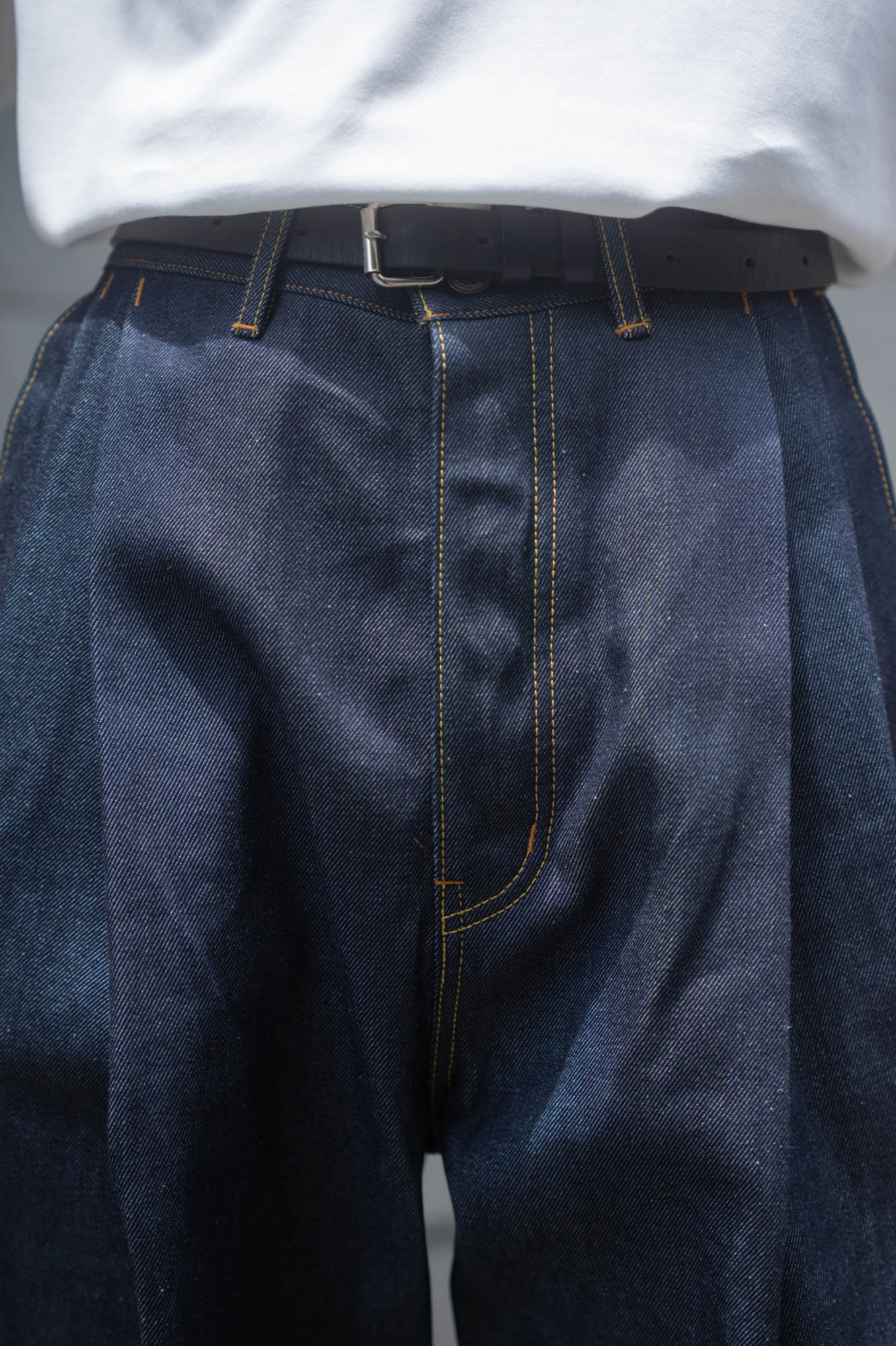 2TUCK WIDE DENIM PANTS -ENTASIS Mk-Ⅲ-