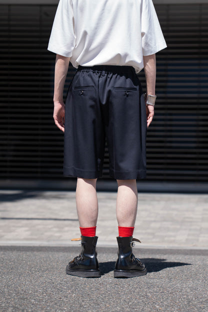 WOOL KERSEY WIDE EASY SHORT TROUSERS(ST.1436)