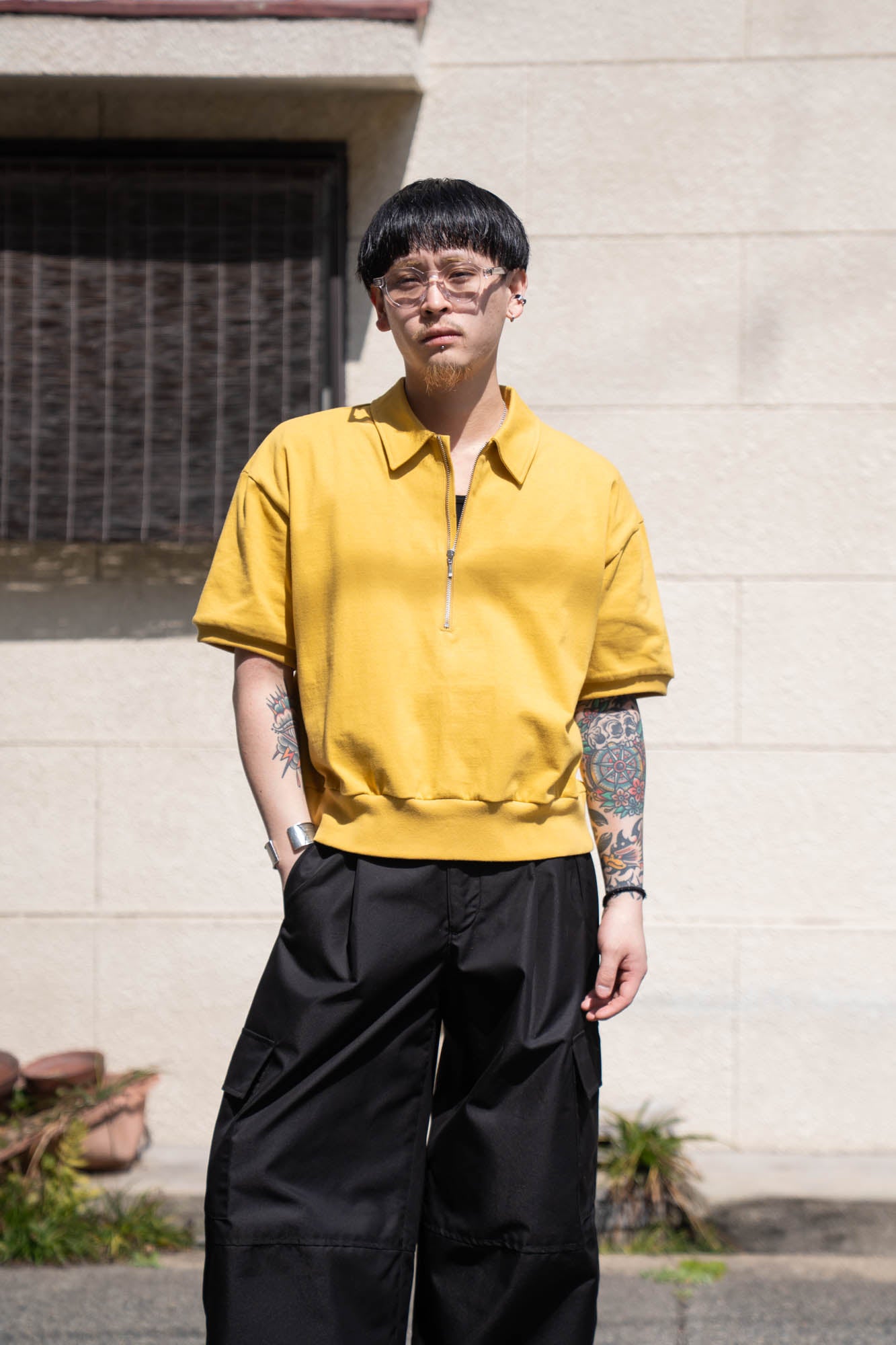 HALF ZIP JERSEY SHORT SLEEVE