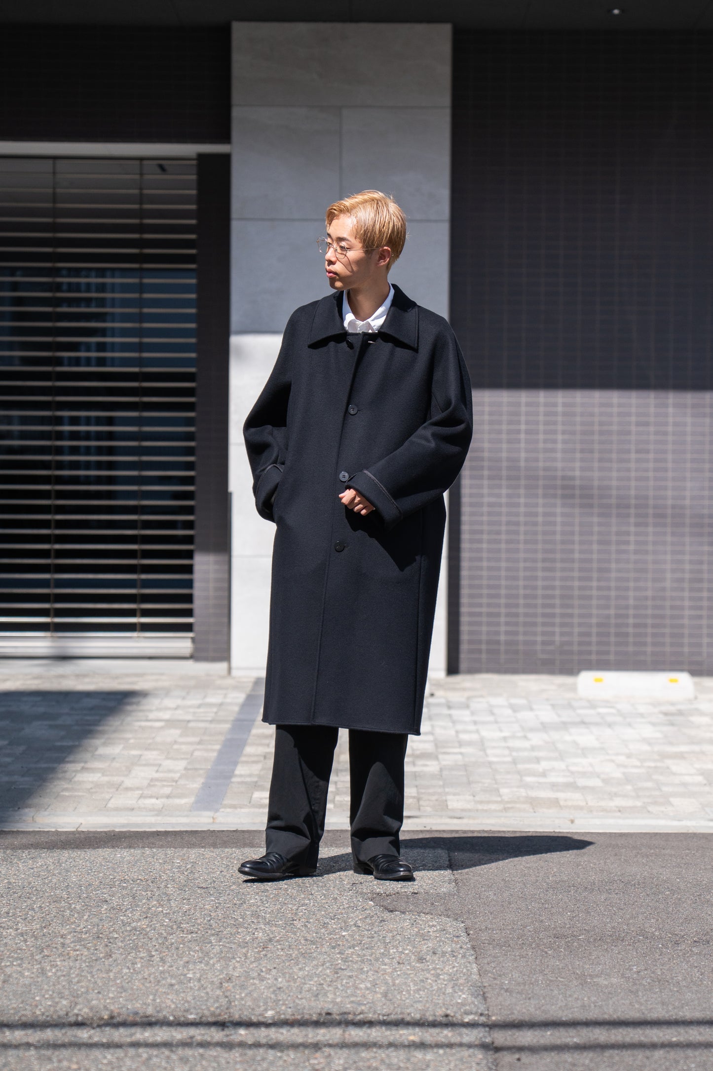 SOUTIEN COLLAR OVERCOAT IN DOUBLE FACE BEAVER
