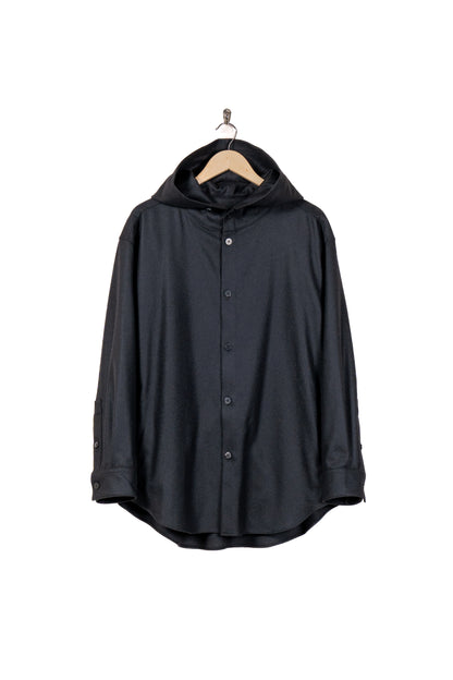 Wool Flannel Hoodie Overshirt