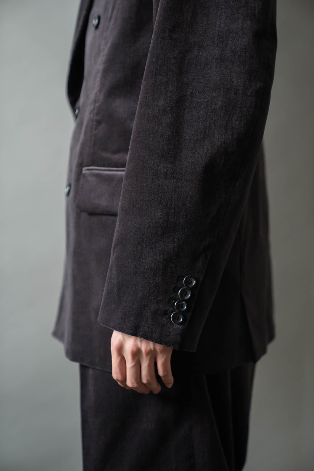 Fade Velvet Double-breasted Jacket