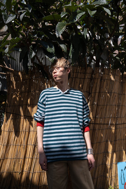 Cotton skipper border pullover