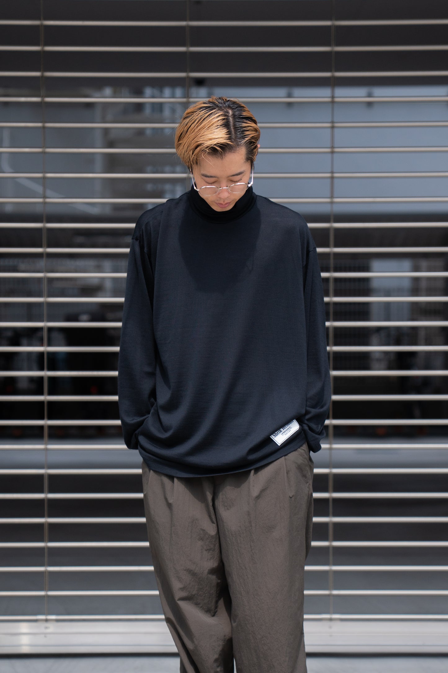 MERINO WOOL HIGH NECK L/S T-SHIRT