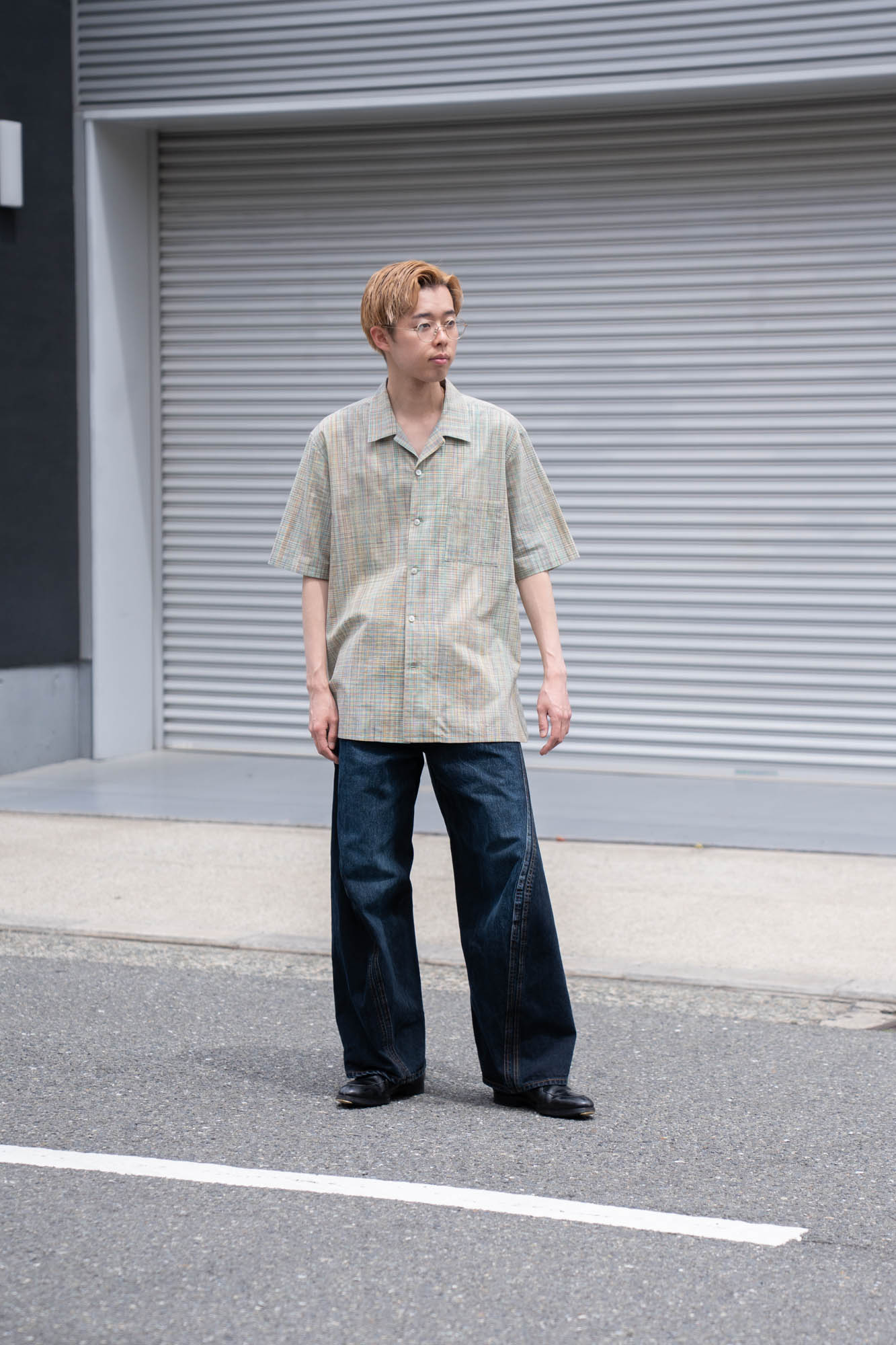 cotton ikat check shirt