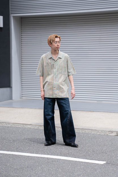 cotton ikat check shirt