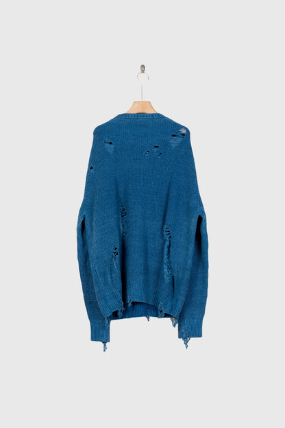 Indigo pullover knit