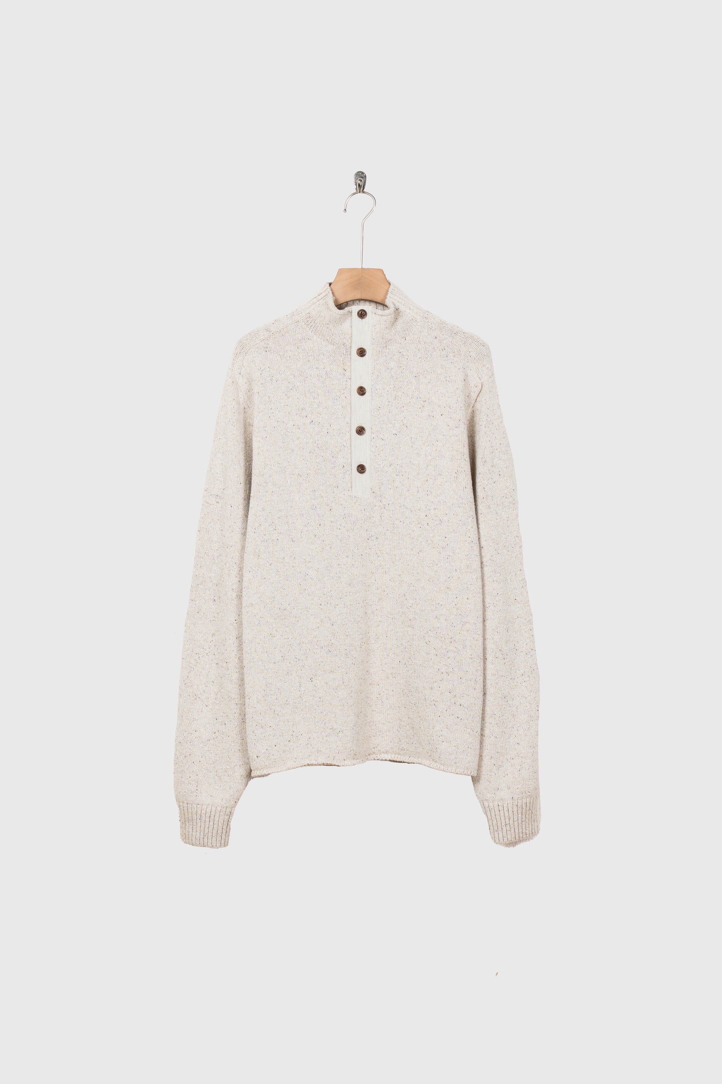 BOTTLE-NECK KNIT PULLOVER