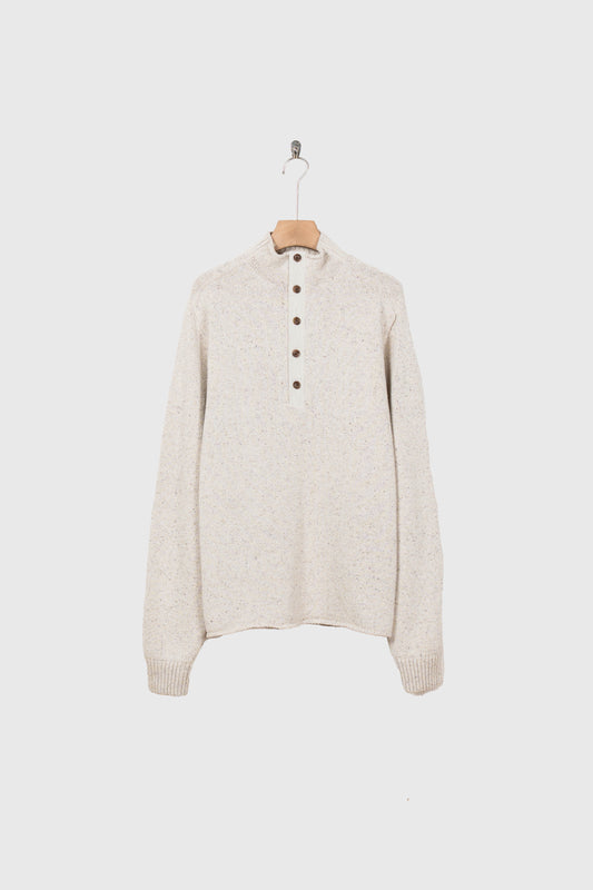 BOTTLE-NECK KNIT PULLOVER