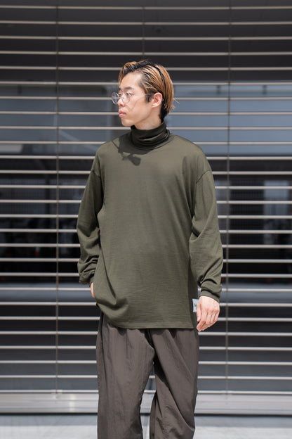 MERINO WOOL HIGH NECK L/S T-SHIRT
