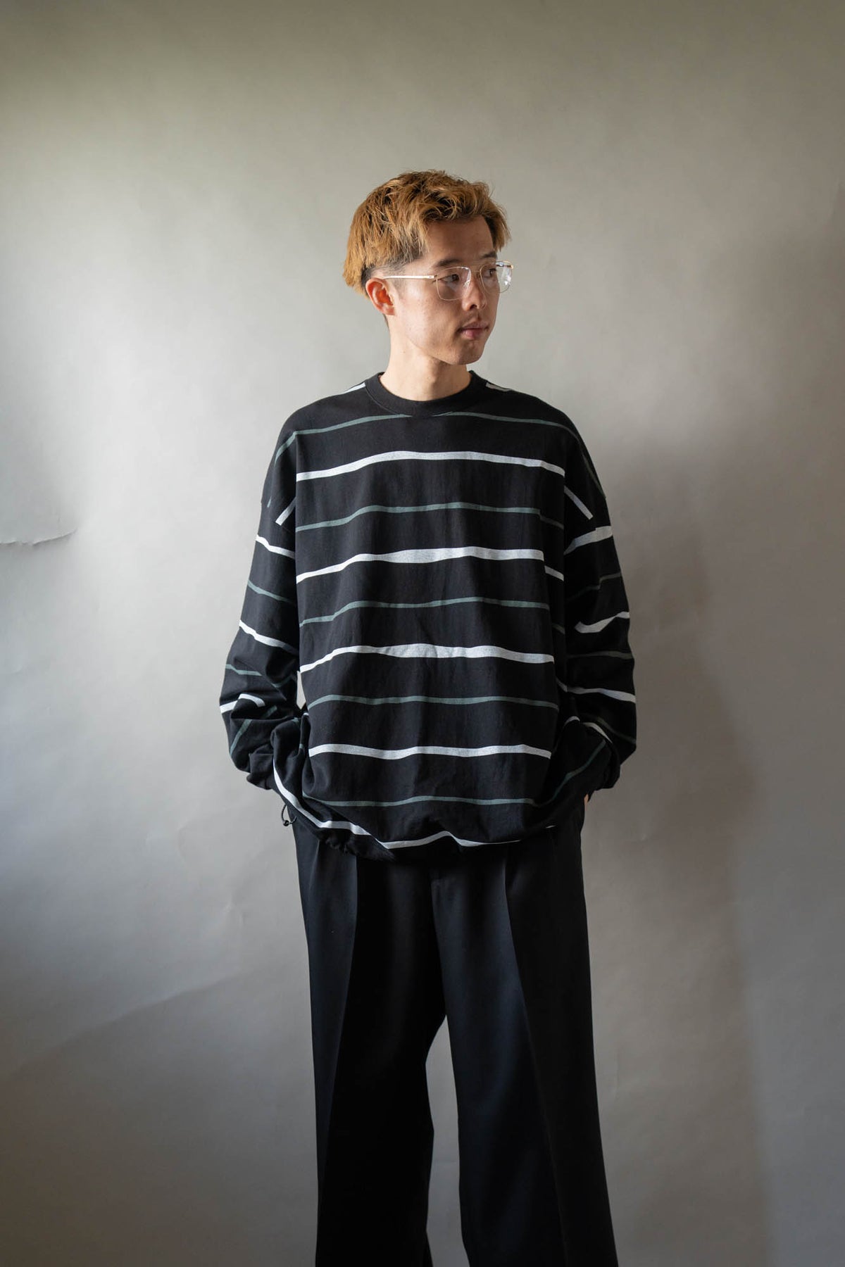 SUPER BIG STRIPE LS TEE